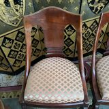 Suite of 4 Gondola Chairs in Mahogany Empire