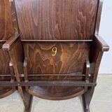 Vintage two-seat cinema bench from ton, 1960s