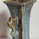 Chinese bottle soliflore vase with flambé enamel