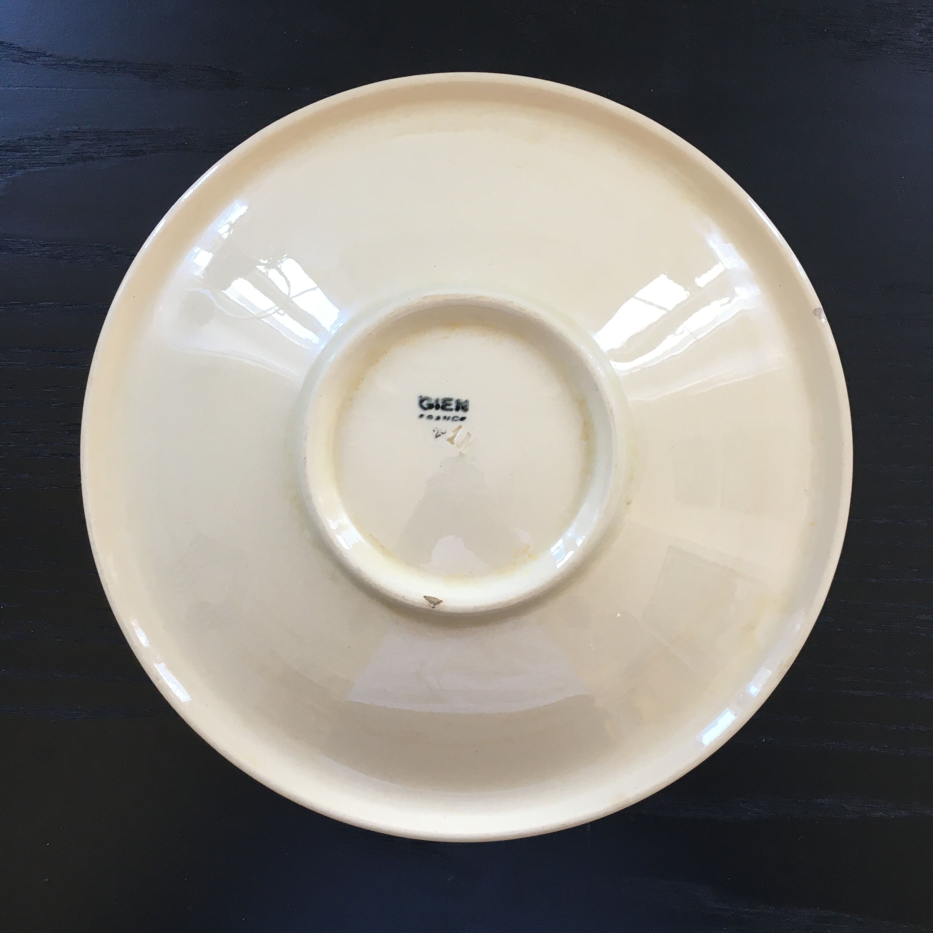 Hollow dish Gien floral decoration