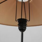 Mid-Century Swedish Wood And Iron Tall Lamp