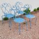 Old wrought iron garden furniture