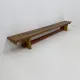 Vintage solid wooden school bench, 1970s