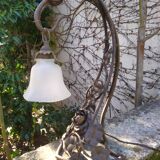 Art Nouveau wrought iron lamp