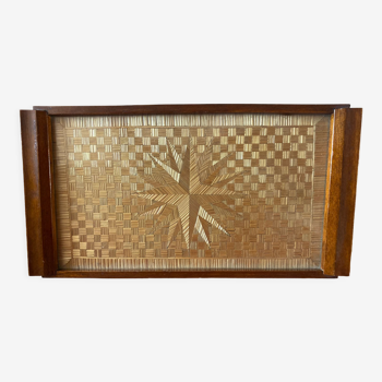 Art deco marquetry tray