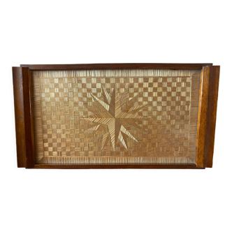 Art deco marquetry tray