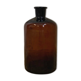 Ancienne bouteille d’apothicaire en verre ambré