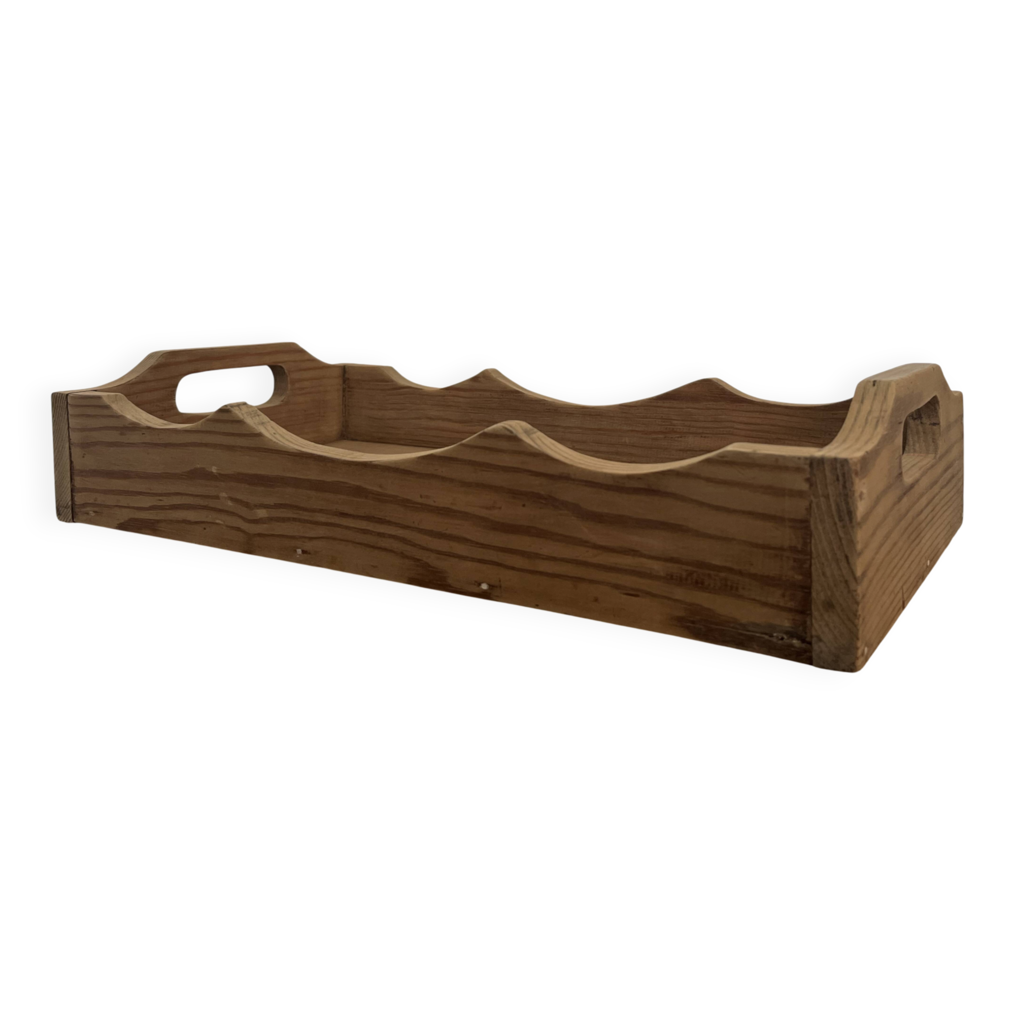 Old solid wood presentation tray