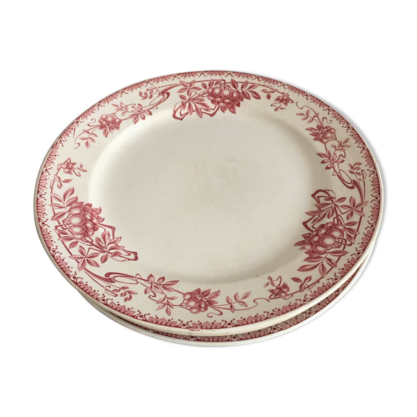 "Sorbier" décor plate by Boch Frères Kéramis
