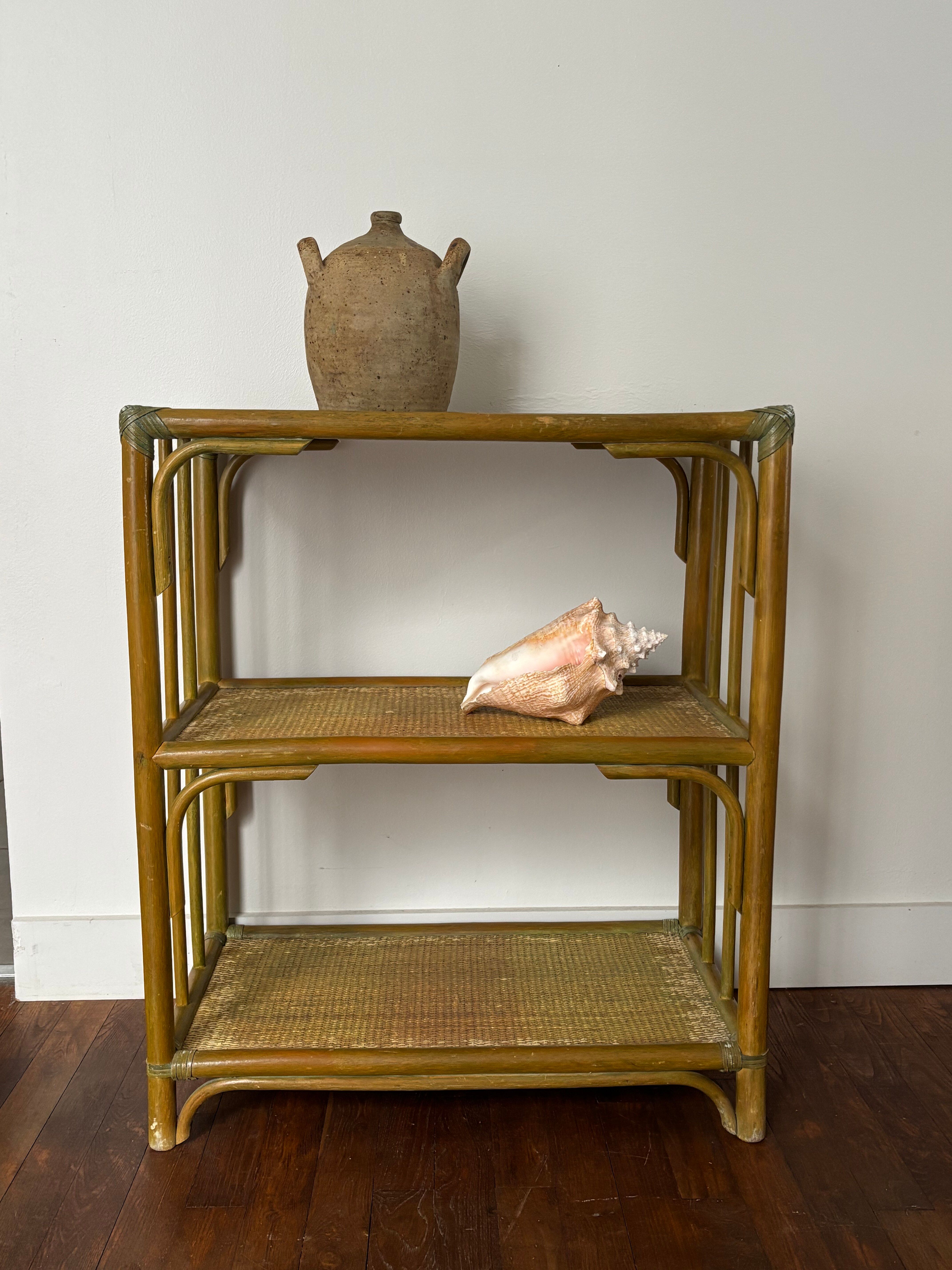 Rattan shelf