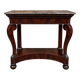 Console d’époque Restauration en acajou – Dessus de marbre – XIXe siècle