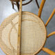 Vintage wide bentwood and cane chairs, set of 2