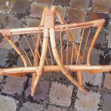 Vintage 1950s rattan magazine holder