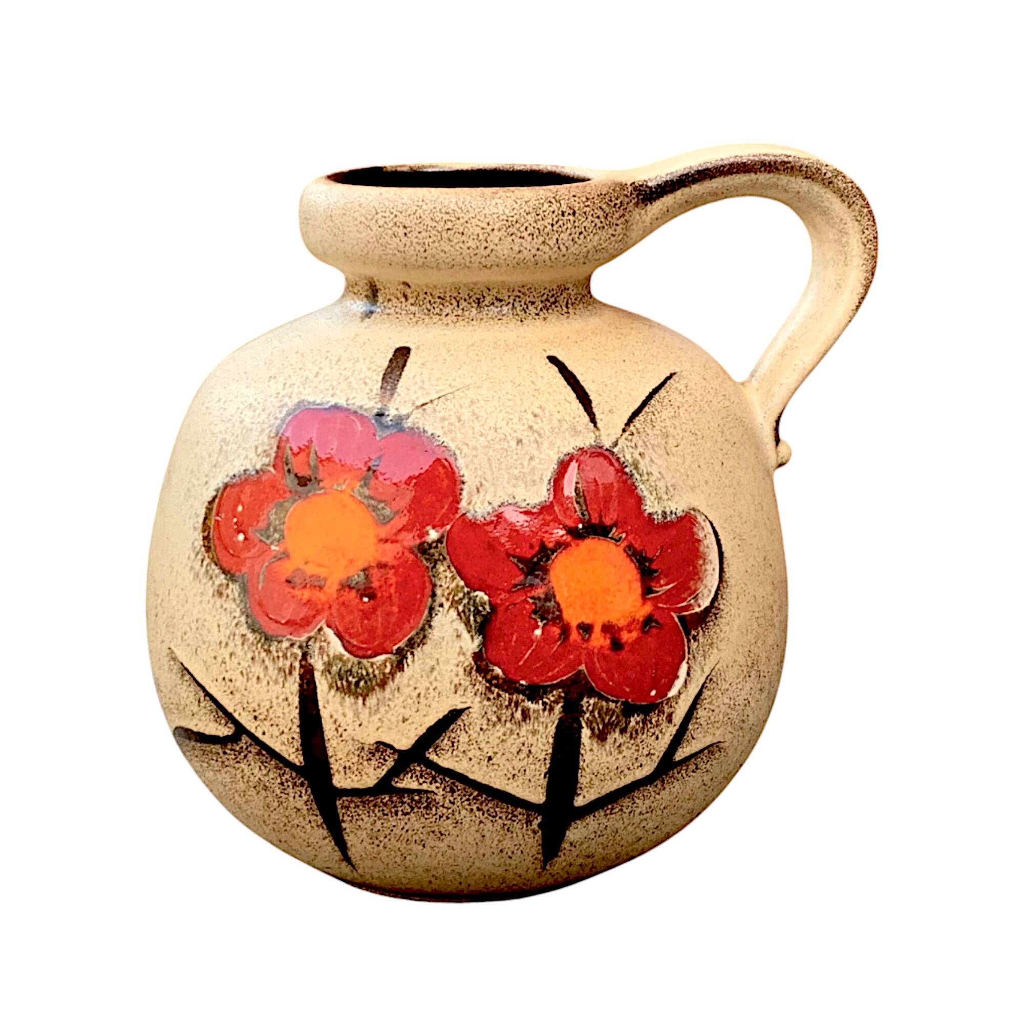 Scheurich vase 484-21 - West Germany - floral decoration