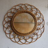 Rattan sun mirror