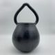 Vase Cache pot to hang handle in black ceramic