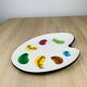 Ceramic cheese platter by Elchinger, 1950s, palette.
