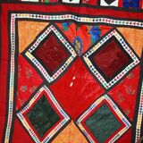 Handmade vintage Uzbek Suzani patchwork kilim 129cm x 227cm, 1960s