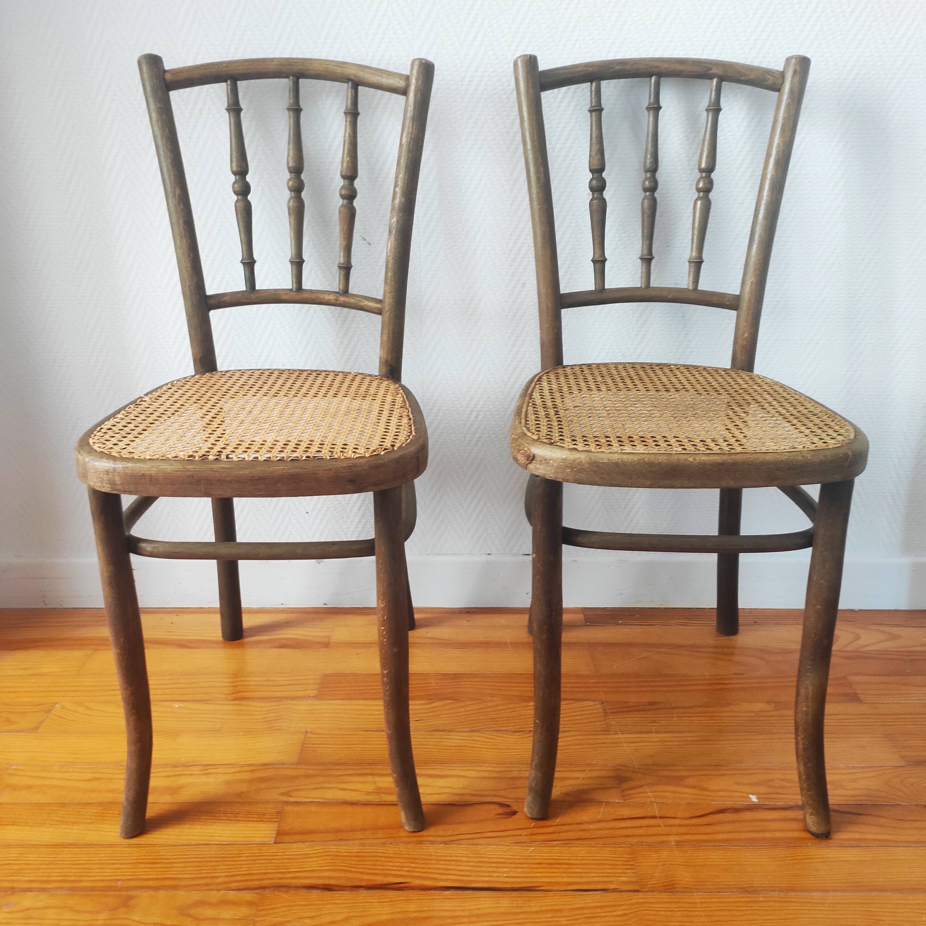 Pair of antique Josef Hofmann chairs