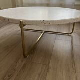 Anatole coffee table in terrazzo and confetti metal by the brand Tikamoon.