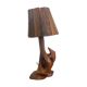 Vintage lamp in olive wood, 70s