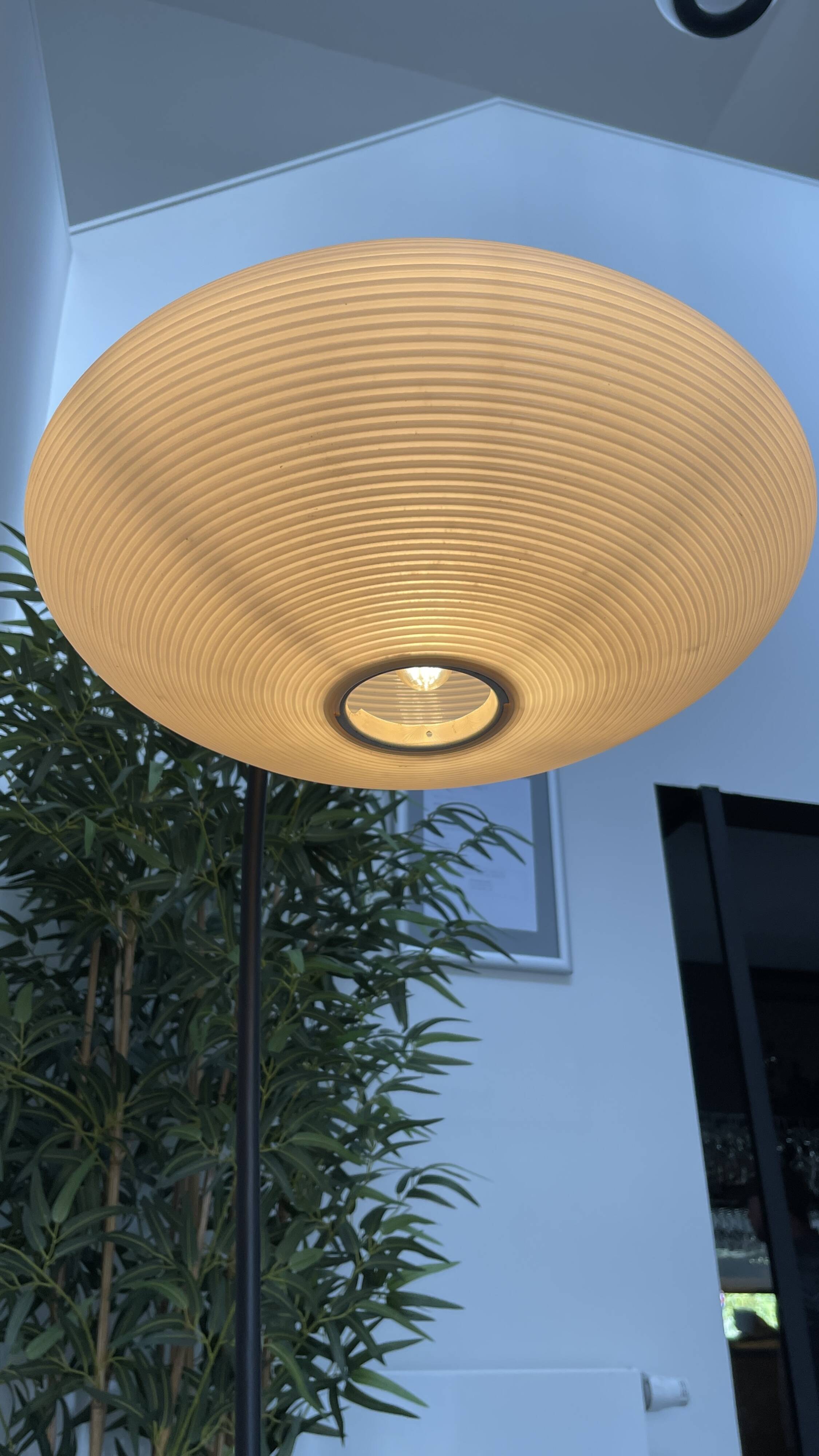 Floor lamp (lamp & table) in tubular steel, ca 1960