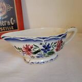 Old Sarreguemines ELORN Earthenware Sauce Boat