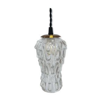 Old-globe suspension viewer made of tapered glass