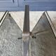 Foldable magazine holder in smoked glass and metal chrome dore 1970