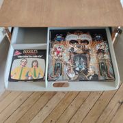 Meuble à vinyles vintage rénové, années 60