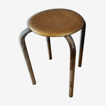 Tabouret d'écolier industriel 1970