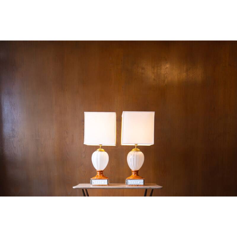 Table lamps by Tommaso Barbi, Italy 1970s