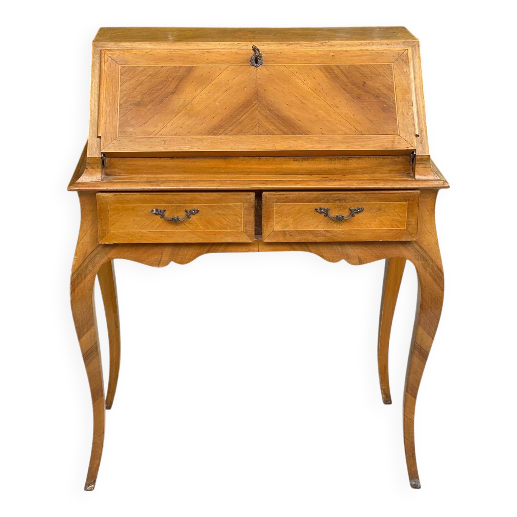 Louis XV style sloping desk in gilded marquetry, Napoleon III period