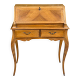 Bureau sous pente style Louis XV en marqueterie dorée, époque Napoléon III