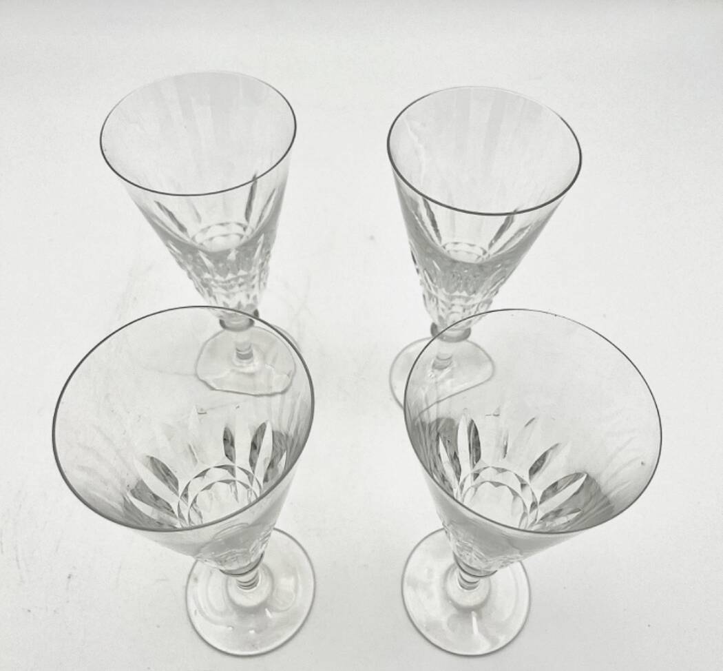 Set of 5 Baccarat Piccadilly champagne flutes 654008
