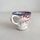 Tasse à café en faïence fine décor Minton Sarreguemines