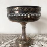 Silver-plated metal footed bowl