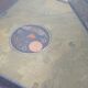 Brutalist stone copper brass design coffee table by Paul Kingma, 70s 80s