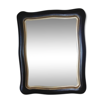 Miroir rectangulaire noir et or 65x51cm