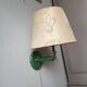 Metal wall lamp with fabric lampshade 1980