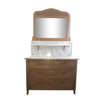 Commodity / wooden and marble toilet table