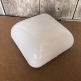 Old Ceiling Light Opaline Wall Lamp Square Opaline Glass Vintage #A706