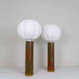 Rare and large ceramic table lamps from the mid-century, Sweden, 1960s.