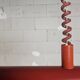 Vintage height adjustable red fluorescent tube lamp (Massive)