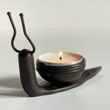 Brutalist Snail Candle Holder Vintage