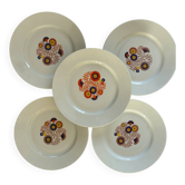 Seventies plates in Limoges porcelain
