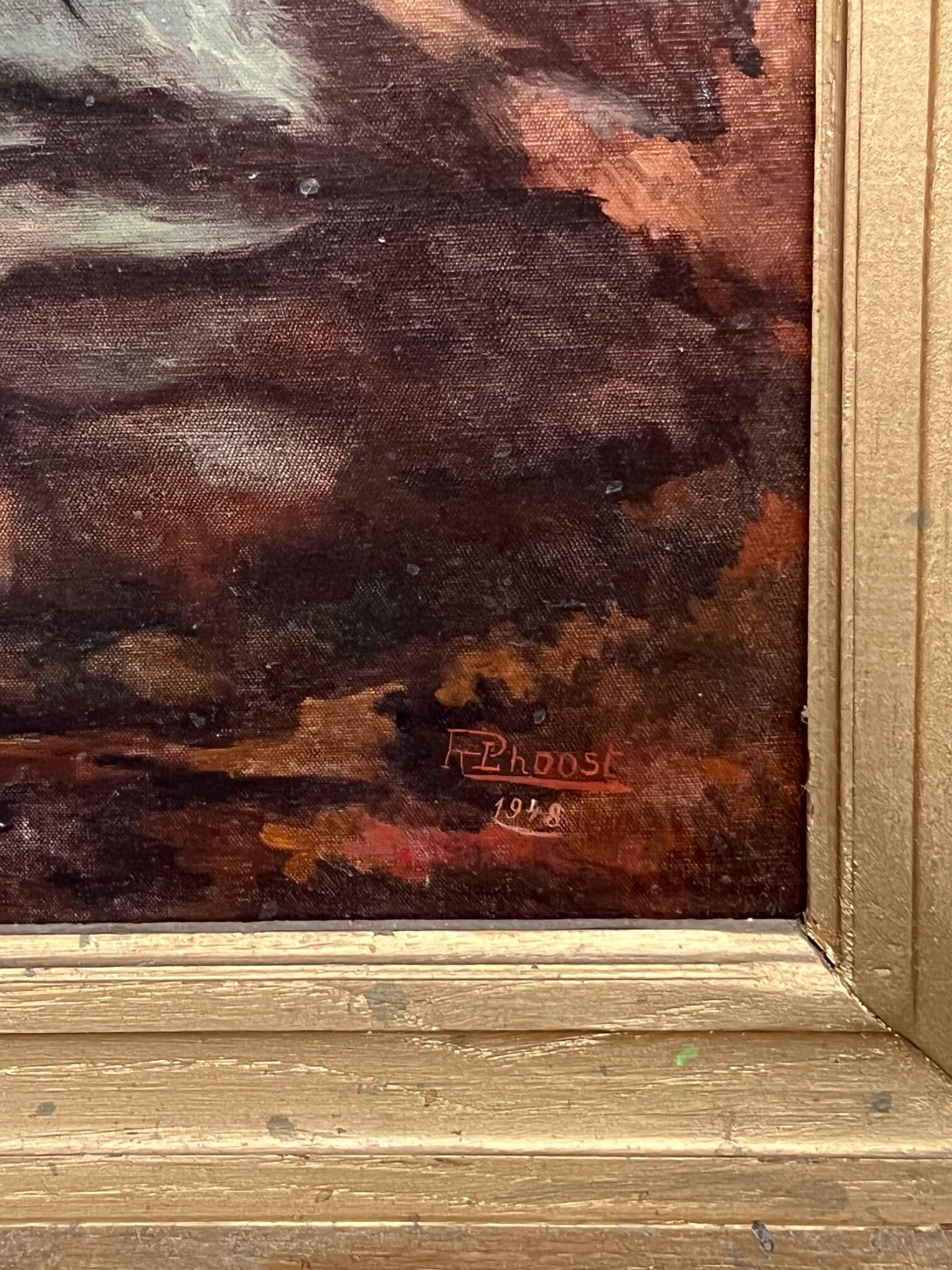 Painting "The Good Shepherd". Oil on canvas.