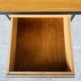 Vintage metal and formica desk with 2 drawers, circa 60's