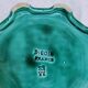 Three flat bottoms in green cermal Digoin