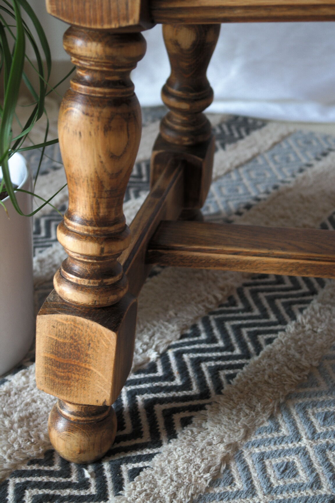 Country coffee table western vintage oak